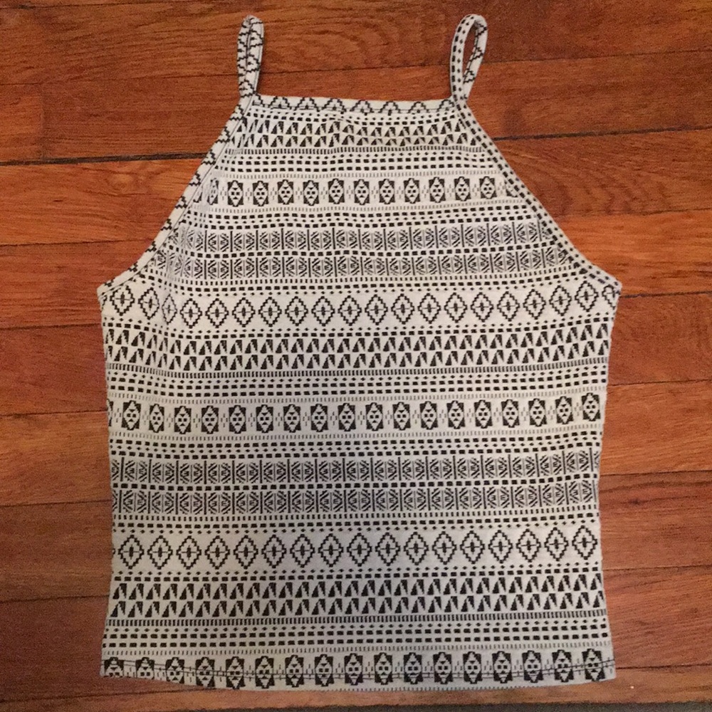 GARAGE TRIBAL PRINT CROP TOP